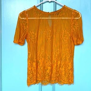 Lace yellow blouse